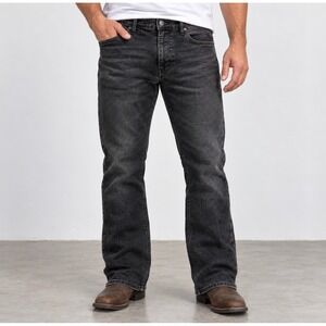Mutual Weave The Bootcut Jeans 40x30 Black Good Faded Stretch Denim